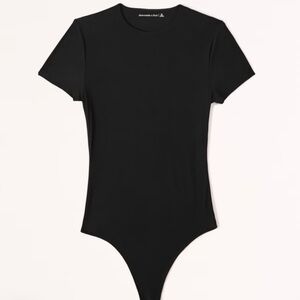 Abercrombie & Fitch Black Short Sleeve Bodysuit